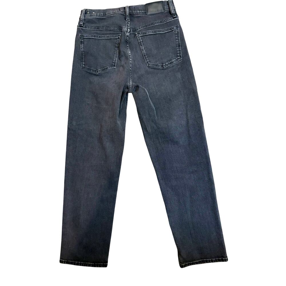 Madewell Black Classic Straight Leg Jeans 27 High Rise Cropped Black Denim NWOT - Picture 4 of 8
